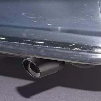 Exhaust Tailpipe Tip Tail Muffler Tip Car Exhaust Muffler Tip Aluminum Alloy Car Oval Rear Exhaust Black Car Modification Parts