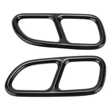 Exhaust Tip Trim Frame Quad Outlet Replacement for Mercedes CLA SLK R172 SL R231 Exhaust Tip Trim Tail Throat Decor чёрный
