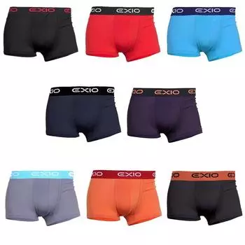 Exio Функциональное нижнее белье Боксеры с застежкой спереди Размеры 8 Все размер M Мужской набор из 4 штук, Антибактериальный, Устойчивый к запаху, Влагоотводящий, Быстросохнущий,