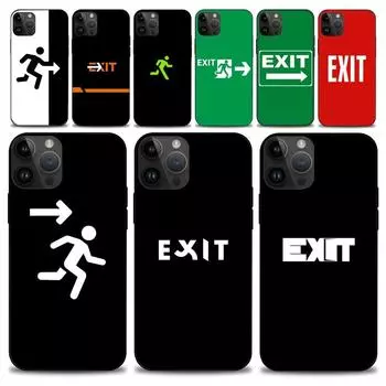 Exit passageway logo Phone Case iphone15 14 13 12 11 Pro Max Mini X 7 8 Soft Case iPhone15