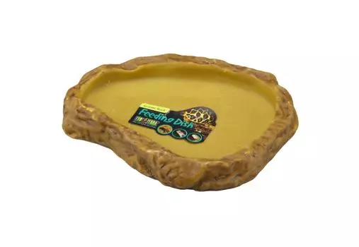 EXO TERRA Feeding Dish S PT2811 Reptile Feeding Dish Natural Rock Image Hard to Turn Over x D10 x W14.5 H2.3cm