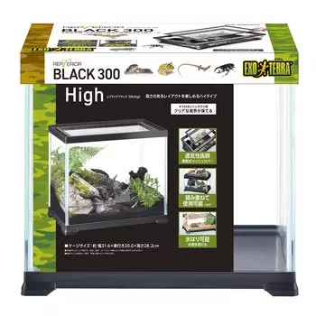 EXOTERRA GEX EXOTERRA Reptile Black 300High Small Reptile Glass Cage Black Frame x D20 x Breeding Cage W31.6 H28.2cm Reptile/Amphibian чёрный
