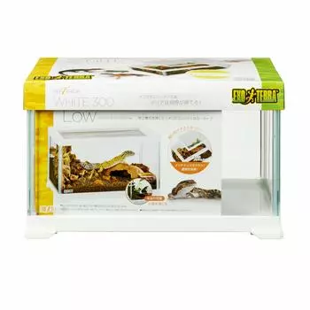 EXOTERRA GEX EXOTERRA Reptile White 300 Низкая маленькая стеклянная клетка для рептилий с белой рамкой x D20 x Клетка для разведения Ш31,6 В19,2 см Рептилии/Амфибии