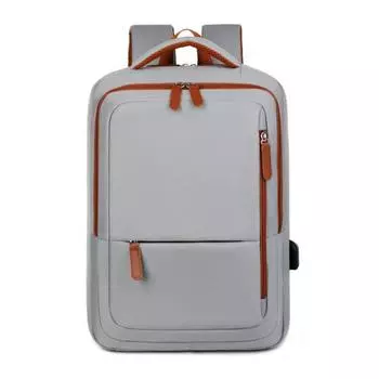 Expandable Backpack with Wet-Dry Pockets Anti-Theft Business Laptop Bag with USB Charging Port Dual Zippers Waterproof Travel Luggage Bag серый