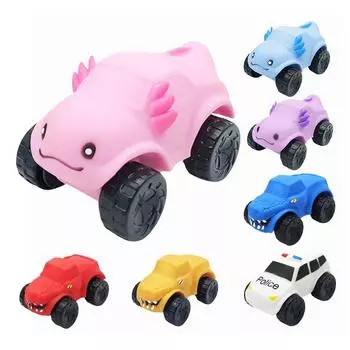 Expandable Car Toy Novelty Pinch and Pressable Slow Rebound Car Toy Decompression Sliding Car for Adults Kids Red