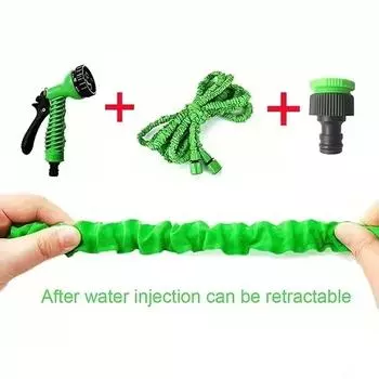 Expandable Magic Hose, High-Pressure Car Wash, 7Water Spraying Functions, Water Gun, Home Garden Watering Hose 50ft синий