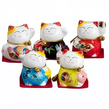 Expo Lucky Cat Фигурка Lucky Cat Фигурка Стильные товары для кошек Стильные разные товары Lucky Cat Фигурка Маленькая Lucky Cat Бизнес Процветание