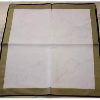 Export Abroad 100% Combed Cotton Light Color Satin Stripe Series Handkerchief for Middle-Aged and Elderly Men Cotton Special Offer Large Handkerchief Section 5 (Green)