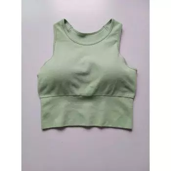 Export Cattle Goods Yoga Fitness Exercise High Strength Wireless Shockproof Quick-Drying with Chest Pad I-Shaped Women s Underwear Vest Mint Green M