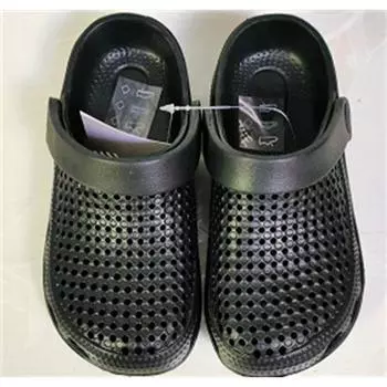 Export Children s Hole Shoes Original Single Summer Non-Slip Breathable Closed Toe Sandals Men s and Women s Sandals Beach Shoes Black Inner length 18cm