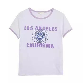 Export Cool Summer Threaded Figure Flattering Fashion T-shirt Picture color D15-a1932 M
