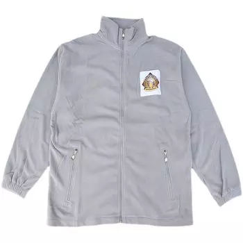 Export Fashion Men Fleece Jacket Loose Plus Size Oversize Hip Hop Style Polar Fleece Fashion Cardigan Sweatshirt Light gray L (Plus size)
