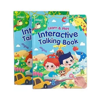 Export Hot Sale Pure English Reading Early Education Audio Book Talking Audio Book Kids Cognitive Scene Learning Toys LWB424-English Audio Book