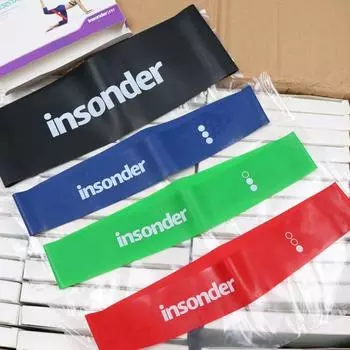 Export Tail Single Insonder Original Single 4-Piece Latex Yoga Fitness Hip Stretch Elastic Band Resistance Band Insonder4 pieces Suit