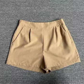 Exported to Holland Big Brand Plus Size Shorts Women s Elastic Cool Fashion All-Match Multi-Color Age-Reducing Side Summer Camel side pull shorts 42