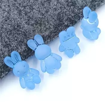 Exquisit для изготовления ювелирных изделий, матовый мультфильм для изготовления разделителей, милые 10 шт., браслет «сделай сам», ожерелье для волос, резинка для волос в виде кролика, смоляные бусины, ручные аксессуары фиолетовый