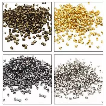 Exquisit Tube Ожерелье Пробка Обжимное Высокое Качество DIY Разделительные Бусины Концевые Бусины Для Изготовления Ювелирных Изделий Фурнитура Медные Ручные Аксессуары 1.5mm серебряный