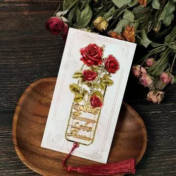 Exquisite And Beautiful Flower Metal Bookmarks, Essential Bookmarks For Students To Read