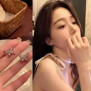 Изысканные и маленькие серьги с бабочками и жемчугом, женские легкие роскошные серьги-гвоздики в стиле ниши, дизайнерские серьги Sense, высококачественные серьги-гвоздики из серебра 925 пробы