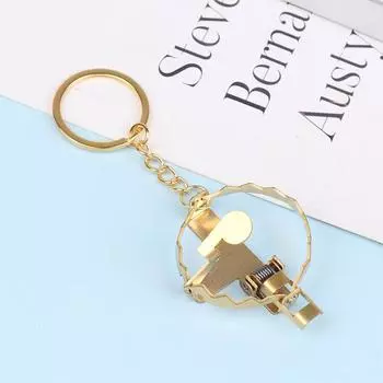 Exquisite Brass Stainless Steel Mini Mousetrap Clip Toy Keychain High-Quality Personalized Jewelry Gift