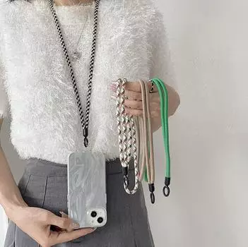 Изысканная плетеная подвеска ручной работы для мобильного телефона и ключей на шнурке для запястья.