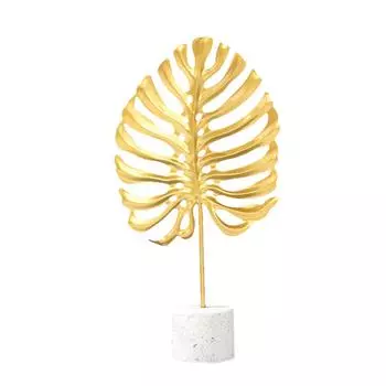 Exquisite Iron Gold Leaf Ornaments Iron Tree Desktop Art Decoration Home Decoration7# 21 X 16cm /