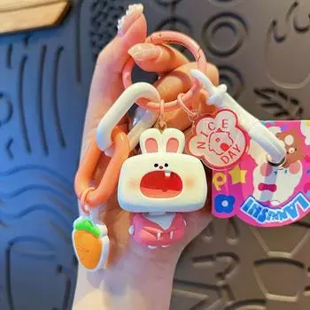 Exquisite Little Cute Keyring Keychains Cartoon Doll Pendant Delicate Animal Key Chain Gifts style 1
