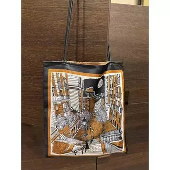 Exquisite Mulberry Silk Twill Silk Shoulder Bag Old Money Style New Chinese Style Street view