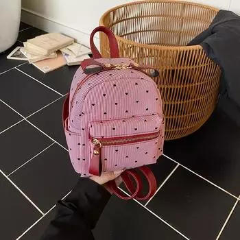 Exquisite niche women s backpack new commuter mini versatile backpack travel schoolbag розовый