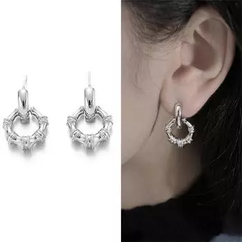 Изысканные круглые серьги-подвески из бамбука золотого цвета с геометрическим узором, преувеличенные свадебные украшения для вечеринок золотой