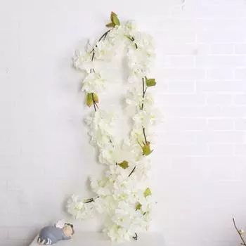 Exquisite Simulated Flowers Creative Artificial Flowers Wedding Decor Cherry Blossoms Office белый
