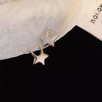 Exquisite Sweet Earrings Punk Ear Clip Fashion Jewelry Star Stud Earrings Women star