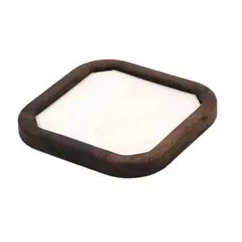 Exquisite Wood Rings Tray Geometry Ring Earring Holder Earrings Display Tray Jewelry Storage Box style 1