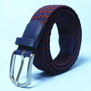 Extended Fat Men S Elastic Braided Belt Casual Belt Pin Buckle Elastic Belt Belt Belt Men S Belt 130cm