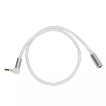 Extension Sound Cable 3.5mm Right Angle Adapter Male to Female Stereo Sound Cable for Headphone 0.5m / 1.6ft