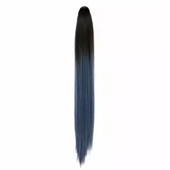 Extensions ponytail wig [TefuRe] one-touch M056ST60N-BLK-NVY-BL