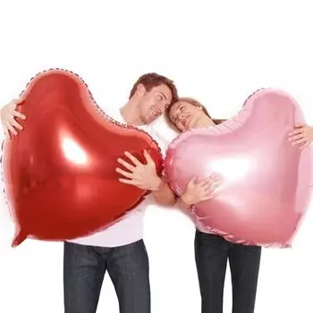 Extra Large Balloons 75cm Aluminum Balloons 5 Red and 5 Pink Set of 10 in total Perfect for Heart-shaped Christmas, weddings, parties, Valentine s