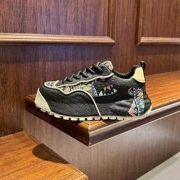 Extra large size 48 thick sole heightening fashion color matching 2025 pure season new breathable versatile low-top casual men s shoes 39