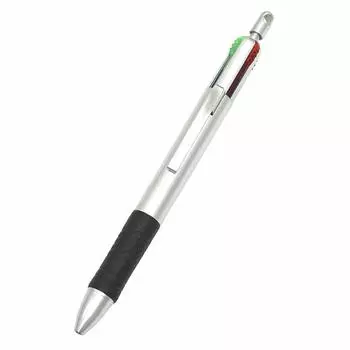 Extra Silver Ballpoint Made to Japanese with Gift Wrapping OPP and Green Silver Barrel with Metal 4-Color Pen, Specifications, 20-Pack, Bag, Black,
