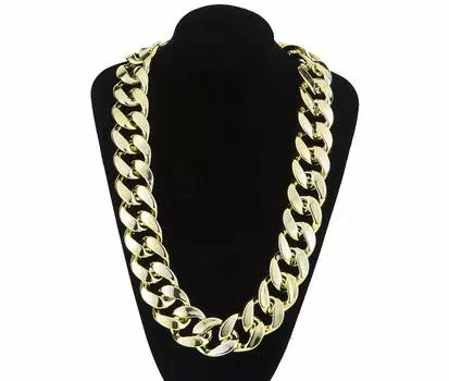 Extra Thick Gold Chain Necklace for Dance Events and Adjustable Length Olive-G Recitals,
