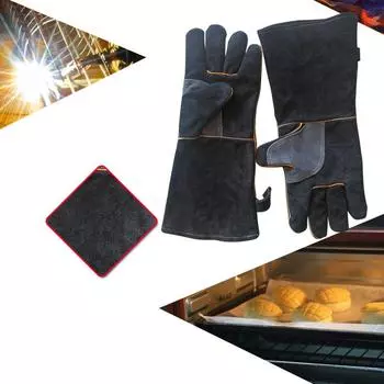 Extreme Fire And Heat Resistant Gloves Leather With Kevlar Stitching For Fireplace Oven Weldingbarbecue Housework Garden Gloves