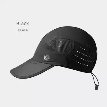 Extreme Raccoon Professional Competition Roll Stack Running Cap Ultra Light Sun-Proof and Breathable Quick-Drying off-Road Running Sunshade-Zt3006 Black(Section 2025) One size