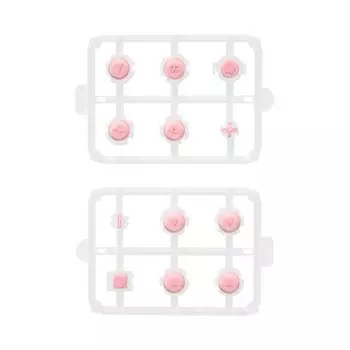 eXtremeRate ABXY Direction Home Capture Jelly Buttons Совместимость с Action Face Buttons Совместимость с Switch Switch OLED Symbol Бледно-красный & & & & +