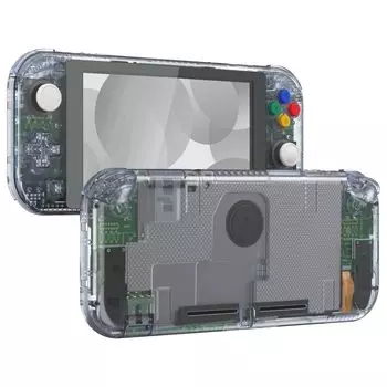 eXtremeRate DIY совместимый чехол из прозрачного материала для совместимых с Switch Nintendo Switch контроллеров подсветки ремонтный комплект с индивидуальным чехлом