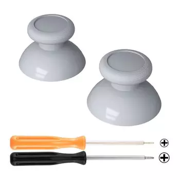 eXtremeRate Replacement 3D Joystick Thumbstick (Pure Color), Analog Thumbstick for Switch Pro Compatible, with Cross Driver [New Hope Gray]