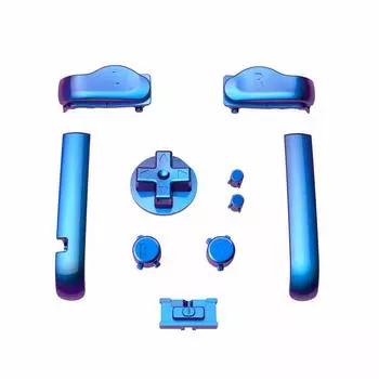 eXtremeRate Запасной полный комплект кнопок, совместимый с Game Boy Advance GBA Глянцевая цветная портативная игровая консоль Не входит в комплект Фиолетовый - [Chameleon