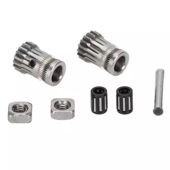 Extrusion Wheel Kit Hardened Steel Extruder Driving Gear Parts 3D Printer Accessories for Prusa I3