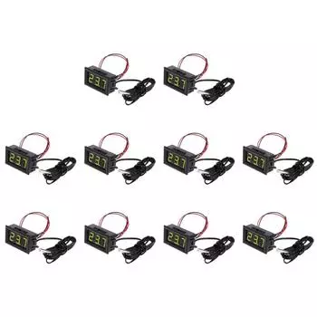 EY # 0,56 дюйма светодиодный цифровой модуль датчика температуры DC5-12V термометр с зондом(Gr