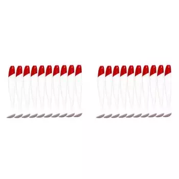 EY# 10Pcs Red Head White Body T Tail Bait 7cm Worm Swimbait Fishing Accessories