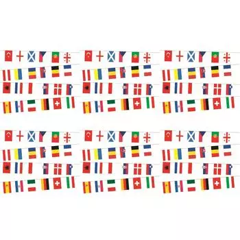 EY# 2024 24 страны Подвесные флаги из полиэстера 7M с принтом Футбольное событие D